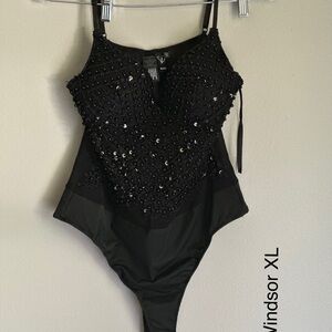Windsor twisted angel embellished bodysuit